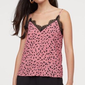 NWOT H&M Pink Leopard Cami Top 🐆